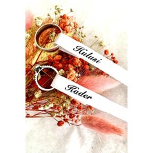 Nuksoc Söz Nişan Yüzük Kurdelesi Isimli Saten Kurdele Özel Gün Kurdelesi