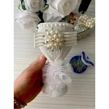 Nuksoc Beyaz Nikah Düğün Için Kurdele Süslemeli Iğnelik Kına Gecesi Iğne Sünnet Gelin Damat Söz Nişan