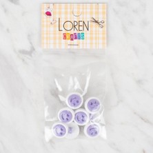 Çarşı Point Loren Crafts 8 Li Lila Düğme - 634