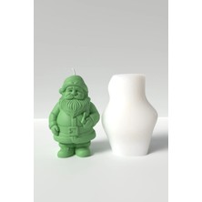 Cage Art Studio Noel Baba Mum Silikon Kalıp M2 - Yılbaşı ve Christmas Temalı Mum Silikon Kalıbı M2 - 10X5.2 cm