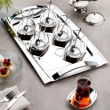 Schafer Allure Çelik Çay Seti 40 Parça Gümüş