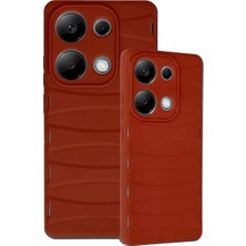 Epilons Redmi Note 13 Pro 4g Kılıf Bibercas Silikon Kapak - Kırmızı