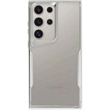 Epilons Samsung Galaxy S25 Ultra Kılıf Boyi Silikon Kapak - Gümüş