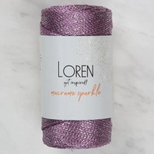 Çarşı Point Loren Macrame Sparkle Simli Mor El Örgü Ipi - Rm 7