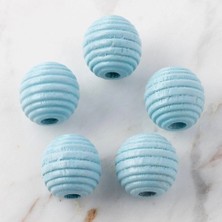 Çarşı Point Loren 5 Li Mavi Arı Kovanı Ahşap Boncuk