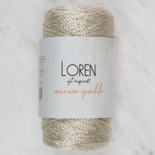 Çarşı Point Loren Macrame Sparkle Simli Krem El Örgü Ipi - Rm