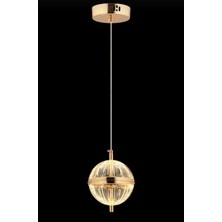 Marsel Lighting Küre Tekli Gold Avize 3 Renk LED Isıklı Avize