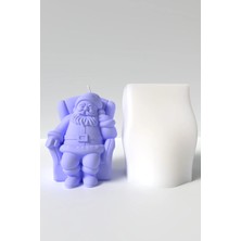 Cage Art Studio Noel Baba Mum Silikon Kalıp M1 - Yılbaşı ve Christmas Temalı Mum Silikon Kalıbı M1 - 9x7.2 cm