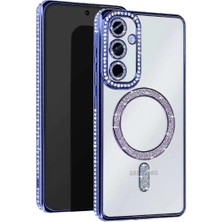 Epilons Samsung Galaxy A25 5g Joke Simli Magneticsafe Kılıf - Mavi