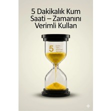 Çarşı Point 5 Dakikalık Kum Saati Zamanlayıcı – Sarı Dekoratif Masa Saati 4 Renk Seçeneği