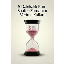 Çarşı Point 5 Dakikalık Kum Saati Zamanlayıcı – Pembe Dekoratif Masa Saati 4 Renk Seçeneği