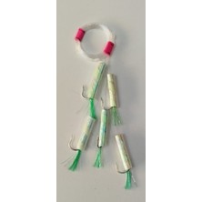 5 Iğneli Pipetli Lüfer-Palamut Çapari Takımı (L) - 5 Paketli Avantaj Seti