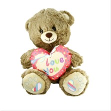 Bucuks Mey Ithalat® PJH2324 Peluş 30CM Love You Kalpli Ayı -Vrd