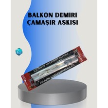 Bucuks Mey Ithalat® 25X60 Balkon Askılığı Kare Demir Uyumlu Hava Dayanıklı Çamaşır Askısı