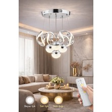 Marsel Lighting Sierra 4 Toplu Modern Avize 3 Renk LED Secenekli Salon Oturma Odası Avize