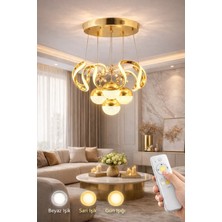 Marsel Lighting Sierra 4 Toplu Modern Avize 3 Renk LED Secenekli Salon Oturma Odası Avize
