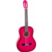 Valencia Valencıa VC103TPKS Klasik Gitar Sap Çelikli 3/4 Pembe Sunbu