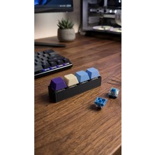 4'lü Blue Switchli Mekanik Klavye Stres ve Fidget Oyuncağı Profesyonel , Renkli Tuş Setli