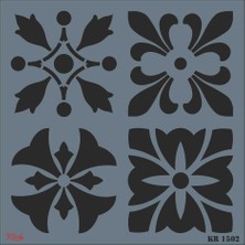 Bucuks Mey Ithalat® Rich Kr 1502 Fayans Stencil 30X30 cm