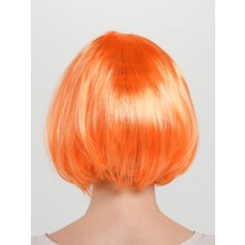 Bucuks Mey Ithalat® Turuncu Renk Parti Peruğu Küt Saç