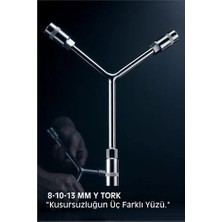 Bucuks Mey Ithalat® Y-Tipi 3'lü Lokma Anahtar - Yüksek Mukavemetli Krom Vanadyum Çelik - Bisiklet ve Motor Bakım Kiti