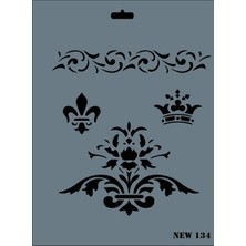Bucuks Mey Ithalat® Rich New Seri N-134 Stencil 35X25 cm