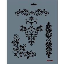 Bucuks Mey Ithalat® Rich New Seri N-105 Stencil 35X25 cm