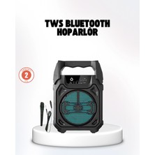 Bucuks Mey Ithalat® Taşınabilir 6.5” Bluetooth Hoparlör USB Tf Kart Mikrofonlu Şarjlı Sistem