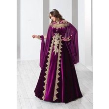 Ceyyiz Bindallı Kına Elbisesi 5 Parça 20-113 Mor