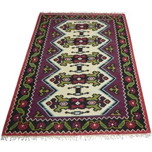 Zehra Abla Halı Antika El Dokuma Şaheser Makedonya Manastır Yün Kilim 7113