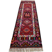 Zehra Abla Halı Yeni El Dokuma Benzersiz Otantik Herki Yolluk Yün Kilim 7117