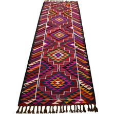 Zehra Abla Halı Yeni El Dokuma Görkemli Otantik Herki Yolluk Yün Kilim 7118