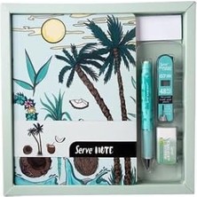 Starseven Serve Defter Seti - Desenli̇ Nane Yeşi̇li̇ Özel Kutuda