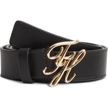 Tommy Hilfiger Siyah Kadın Kemer Th Scrıpt 3.0