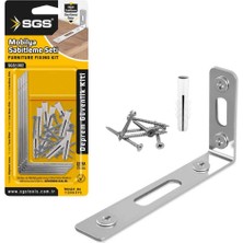 Sgs Mobilya Sabitleme Seti Deprem Kiti - 5x L Köşebent-Vida-Dübel