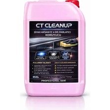 Cleanup Oto Siyah Aksam Iç ve Dış Seramik Etkili Plastik Parlatıcı 5Lt