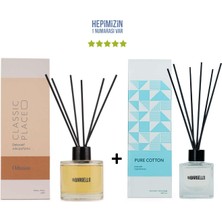 Bargello Odunsu Classic Place 120 ml + Pure Cotton 50 ml & Dekoratif Ortam Kokusu - Bambu Çubuklu