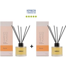 Bargello 2x Kavun Dekoratif Ortam Kokusu 120 ml Happy Place - Bambu Çubuklu