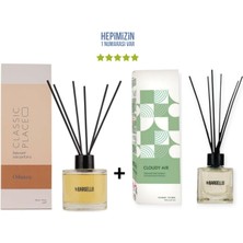 Bargello Odunsu Classic Place 120 ml + Cloudy Air 50 ml & Dekoratif Ortam Kokusu - Bambu Çubuklu