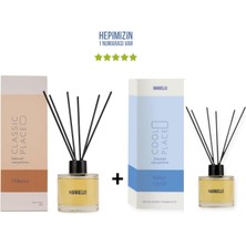 Bargello Odunsu Classic Place + Bahar Çiçeği Cool Place Dekoratif Ortam Kokusu 120 ml - Bambu Çubuklu
