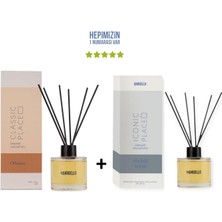 Bargello Odunsu Classic Place + Sümbül Amber Iconic Place Dekoratif Ortam Kokusu 120 ml - Bambu Çubuklu