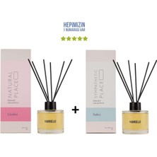 Bargello Çiçeksi Natural Place + Sakız Sympathetic Place Dekoratif Ortam Kokusu 120 ml - Bambu Çubuklu