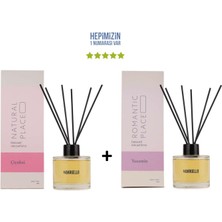 Bargello Çiçeksi Natural Place + Yasemin Romantic Place Dekoratif Ortam Kokusu 120 ml - Bambu Çubuklu