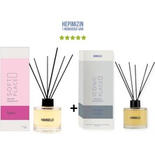 Bargello Ipeksi Soft Place + Sümbül Amber Iconic Place Dekoratif Ortam Kokusu 120 ml - Bambu Çubuklu
