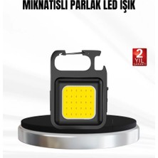 Yaman Market Şarjlı Cob LED Anahtarlık Fener – 4 Modlu Manyetik ve Katlanabilir Standlı - KB002H-6HDUL7