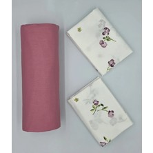 Pınar Home Collection %100 Organik Pamuk Kumaş Lastikli Çarşaf+Yastık Kılıfı köşe Derinliği 28-30 Cm yeni Sezon