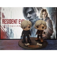 Bukalemun Shop Resident Evil Figür Seti – Leon & Grace Koleksiyon Figürleri | Gamer Dekoratif Ikili Biblo
