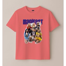 Blitz İstanbul Manifest Grubu (BLTZ340) Snap Müzik Grubu Baskılı  Kız Çocuk Tişört ( 4-13 Yaş)