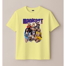 Blitz İstanbul Manifest Grubu (BLTZ340) Snap Müzik Grubu Baskılı  Kız Çocuk Tişört ( 4-13 Yaş)