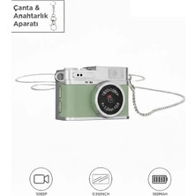 Marsilyan Dijital Fotoğraf Makineleri Video Kamera Mini Anahtarlık 1080P CMR35 Yeşil